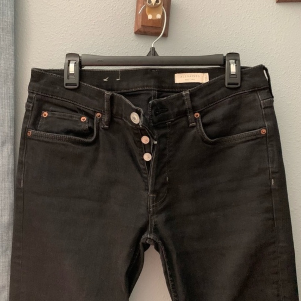 ALL SAINTS Rex men’s black jeans
